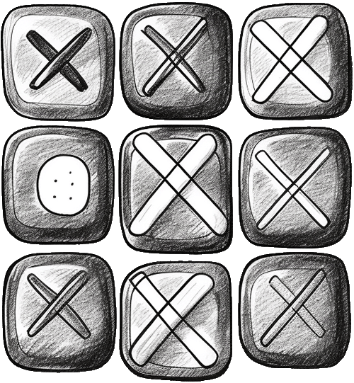 tic tac toe game logo